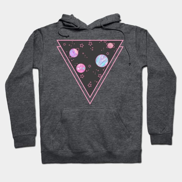 Glitter Galaxy - Black Hoodie by RossellaVicari